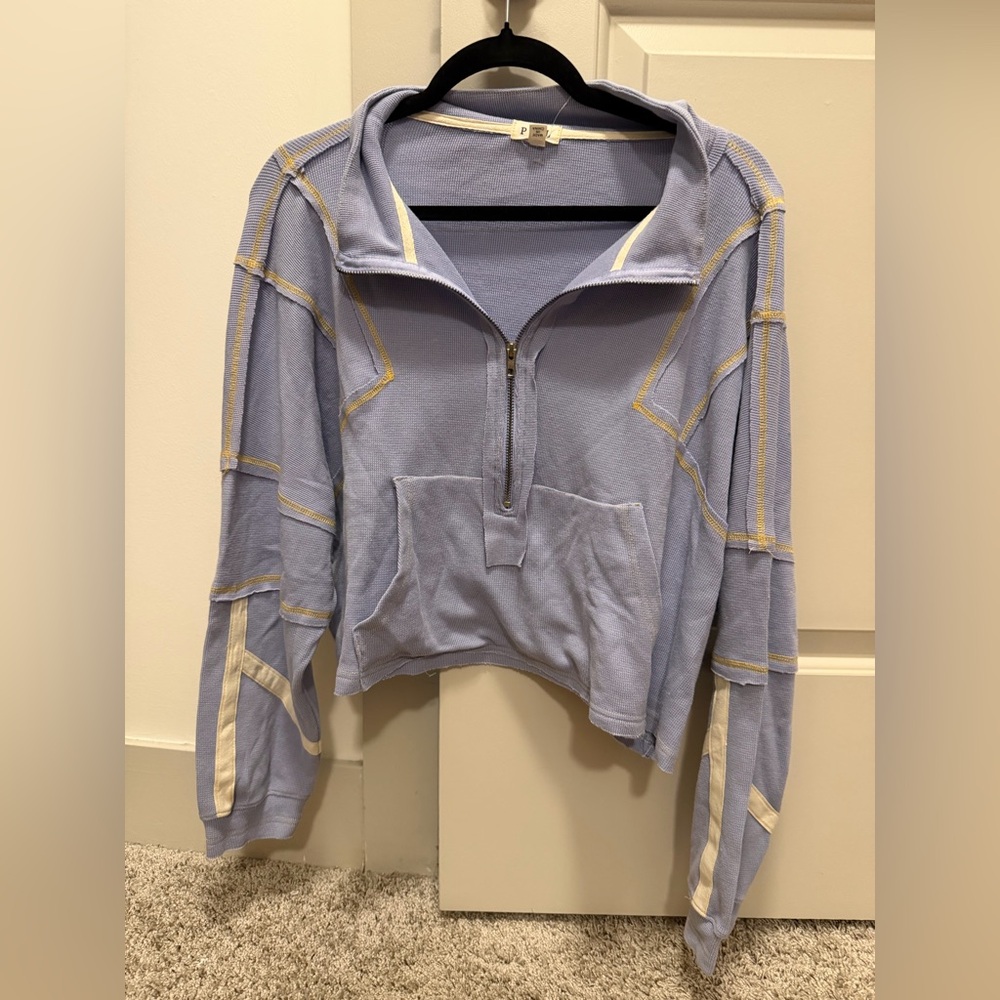 POL Large Blue/Lavander Zip Up Sweatshirt. 💙⚡️